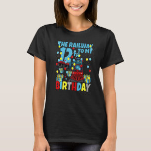 T-shirt Fête d'anniversaire du 12e train ferroviaire jusqu