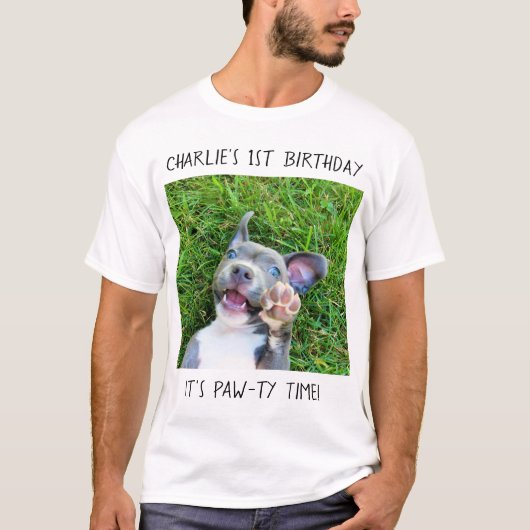 T-shirt Fête d'anniversaire faite sur commande (Devant)
