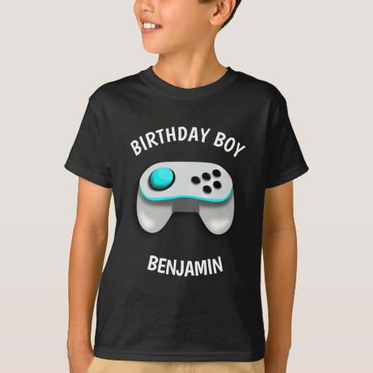 T-shirt Fête d'anniversaire moderne de jeu vidéo (Devant)