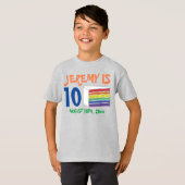 T-shirt Fête d'anniversaire personnalisée Favoriser Rainbo (Devant entier)