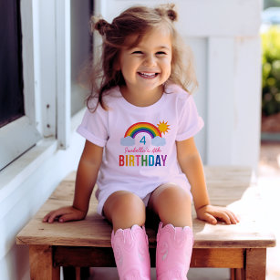 T-shirt Fête d'anniversaire personnalisée pour filles Rain
