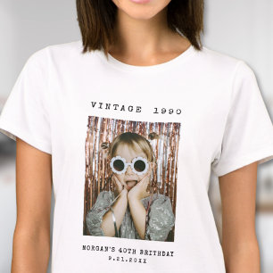 T-shirt Fête d'anniversaire photo vintage