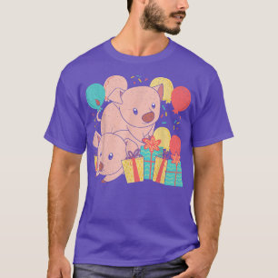 T-shirt Fête d'anniversaire pour enfants Cochonnet mignon 