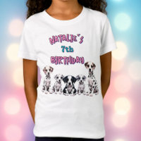 Fête d'anniversaire pour fille avec chiot dalmatie