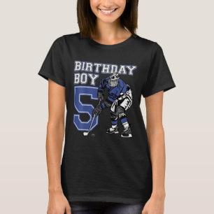 T-shirt Fête d'anniversaire sur le thème de hockey sur gla
