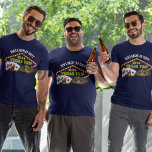 T-shirt Fête de Bachelor de Las Vegas Trip Casino<br><div class="desc">Customisez vos propres t-shirts pour une escapade à Las Vegas. Un t-shirt cool avec des agrafes de casino de jeu comme un jeu de cartes,  des jetons de poker et une roulette roue avec Vegas Trip en script jaune. Tee - shirts amusants pour votre groupe entier.</div>