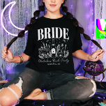 T-shirt Fête de Bachelorette Coven de mariée sur mesure<br><div class="desc">Entrez dans le monde enchanteur de votre Bachelorette de cuisine de mariée avec notre T-Shirt personnalisé. Cette chemise n'est pas seulement une tenue, c'est un emblème magique du lien mystique que vous partagez avec vos servantes pendant cette célébration envoûtante. Doté d'éléments célestes et de l'expression fantaisiste "The Bride and The...</div>