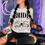 T-shirt Fête de Bachelorette Coven de mariée sur mesure<br><div class="desc">Réjouissez les images magiques avec notre T-Shirt personnalisé de mariée Coven Witchy Bachelorette Party - le parfait mélange d'humour et d'enchantement pour votre célébration mystique. Cette drôle de chemise de fête de bachelorette n'est pas seulement un vêtement ; c'est une déclaration qui capture l'esprit de votre équipe de mariée céleste...</div>