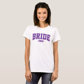 T-shirt Fête de Bachelorette Mariée Sportive Violet Royal (Devant entier)