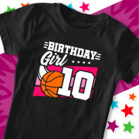 Fête de basket-ball 10 ans Fille 10e anniversaire