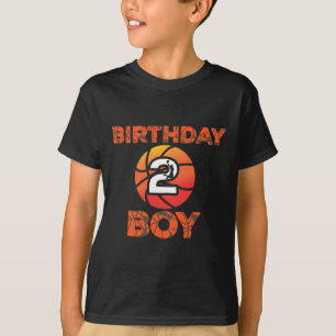 T-shirt Fête de basket-ball 2 ans Ancien Anniversaire Cel