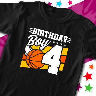 T-shirt Fête de basket-ball 4 ans Thème 4ème anniversaire 