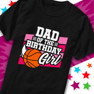 T-shirt Fête de basket-ball pour enfants papa de la fille