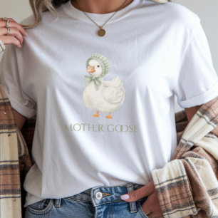 T-shirt Fête de Bébé Silly Goose Daisy Vert Sauge Neutre
