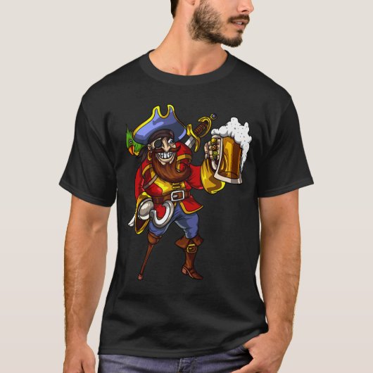 T-shirt Fête de bière pirate (Devant)