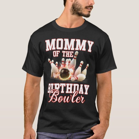 T-shirt Fête De Bowling Enfant Maman Du Bowler D'Anniversa (Devant)