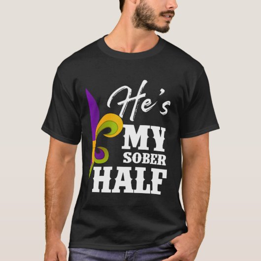 T-shirt Fête de Carnaval Il est ma moitié sobre Couple Mar (Devant)
