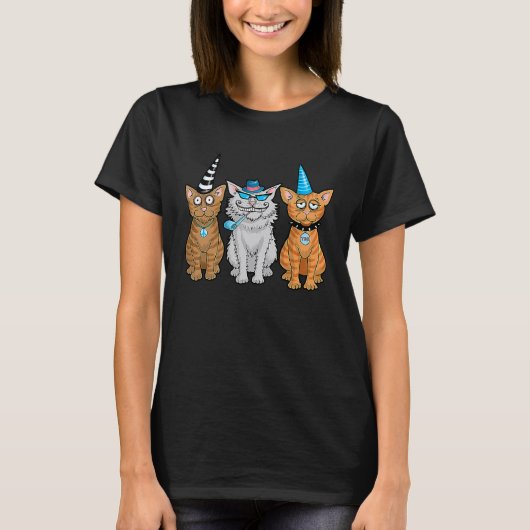 T-shirt Fête de chats (Devant)
