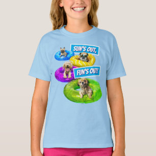 T-shirt Fête de chien dans la piscine