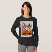 T-shirt Fête de Corgi de citrouille (Devant entier)
