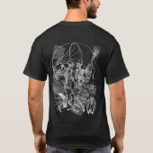 T-shirt Fête de Danse Macabre Impression sur le dos de squ (Dos)