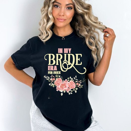 T-shirt Fête de douche de mariée à fleurs