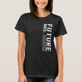 T-shirt Fête de fiançailles de Future Mrs. Brown