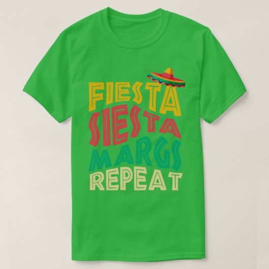 T-shirt Fête de Fiançailles Siesta Margs Répéter (Design devant)