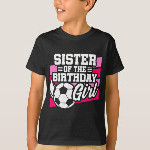 T-shirt Fête de foot de soccer pour enfants Sœur de la fil