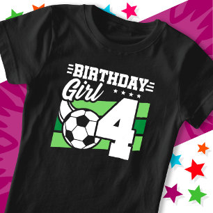 T-Shirt Fête de Football 4 Ans Fille 4 Ans