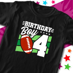 T-shirt Fête de football 4 ans Thème 4e anniversaire garço