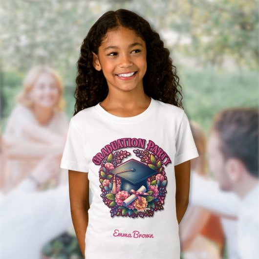 T-Shirt Fête de graduation Floral