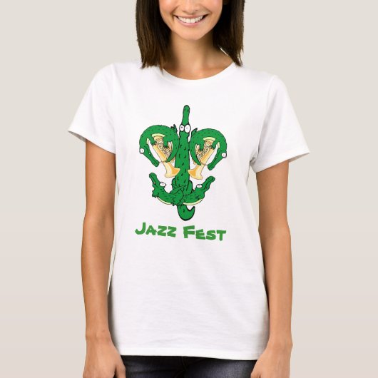 T-shirt Fête de jazz Alligators Horn (Devant)