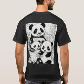 T-shirt Fête de la famille Panda (Dos)