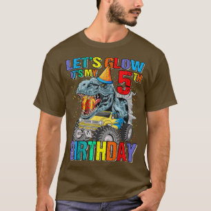 T-shirt Fête de la lueur C'est mon 5e anniversaire Monster