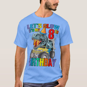 T-shirt Fête de la lueur C'est mon 8 Anniversaire Monster