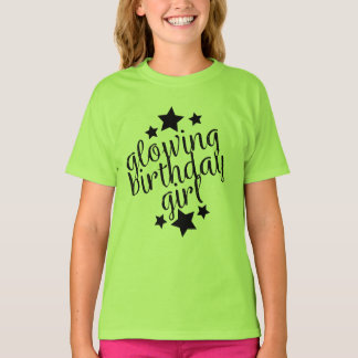 T-shirt Fête de la lueur verte Anniversaire - Filles Ruffl