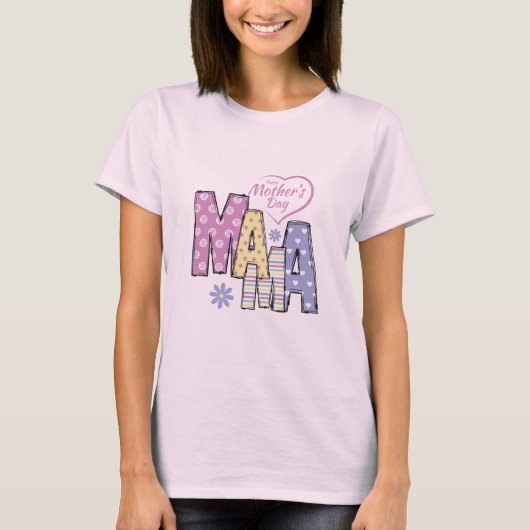 T-shirt fête de la mère heureuse (Devant)