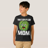 T-shirt Fête de la mère Pastèque Maman Fruits d'été mignon (Devant entier)