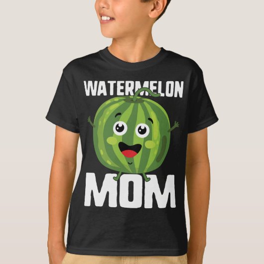 T-shirt Fête de la mère Pastèque Maman Fruits d'été mignon (Devant)
