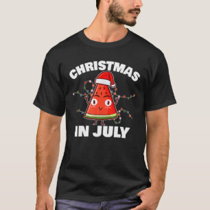 T-shirt Fête de la pastèque en juillet Arbre de Noël été