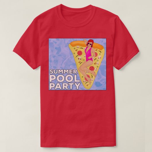T-shirt Fête de la piscine d'été (Design devant)