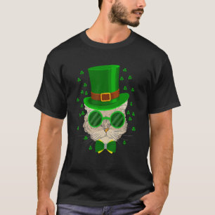T-shirt Fête de la Saint-Patrick Chat Mon Porte-Bonheur Fe