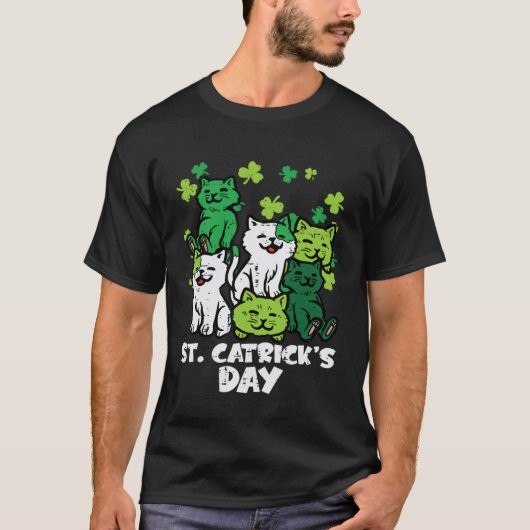 T-shirt Fête de la Saint-Patrick Chatricks Day Chats Saint (Devant)