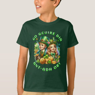 T-shirt fête de la saint-patrick Go gcuire Dia an t-ádh