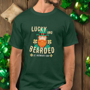 T-shirt Fête de la Saint-Patrick Lucky et intrigué Leprech
