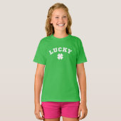 T-shirt Fête de la Saint-Patrick Trèfle Chanceux (Devant entier)