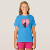 T-shirt Fête de la Saint-Valentin au chat noir (Devant entier)