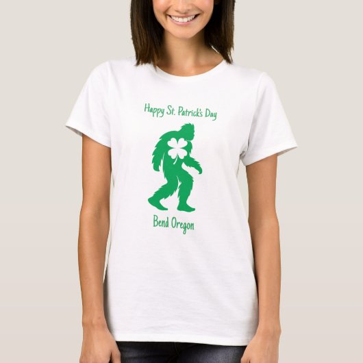 T-shirt Fête de la St. Patrick customisée de Bigfoot (Devant)