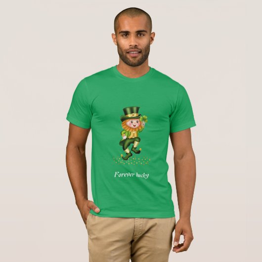 T-shirt Fête de la St Patrick pour la Gnome Verte, toujour (Devant entier)